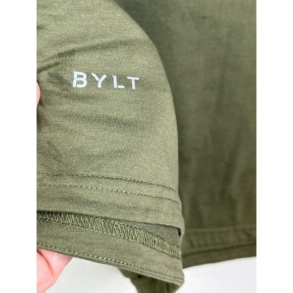 BYLT Basics Mens V-Neck Signature Lux T Shirt Size XL Drab Green Army Green - Picture 4 of 7